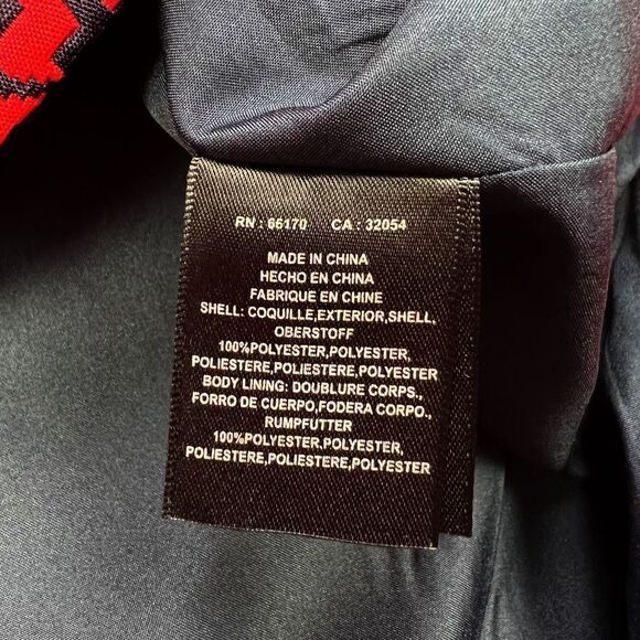 Anthropologie Lili Wang Red Geo High Low Dress Size 4 - Picture 8 of 9